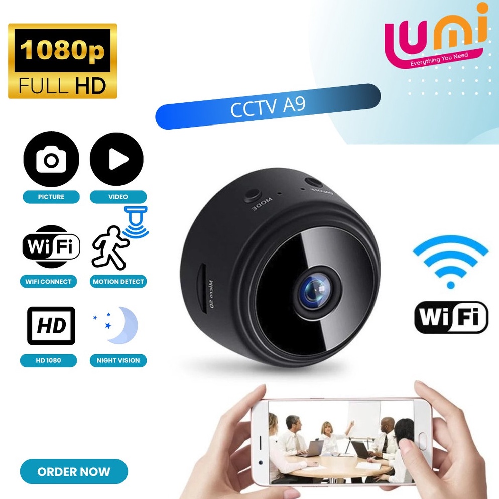 PALING DIMINATI CCTV Wireless A9 Mini Smart Camera Wifi HD 1080P Micro v380 Kamera Keamanan  Kamera 