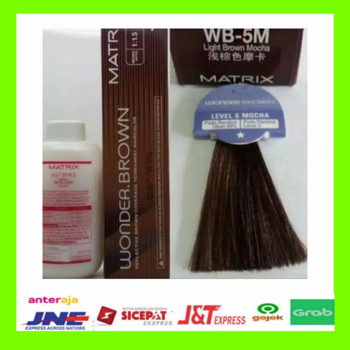 Cat rambut matrix Wonder brown WB-5M light brown mocha plus oxidant