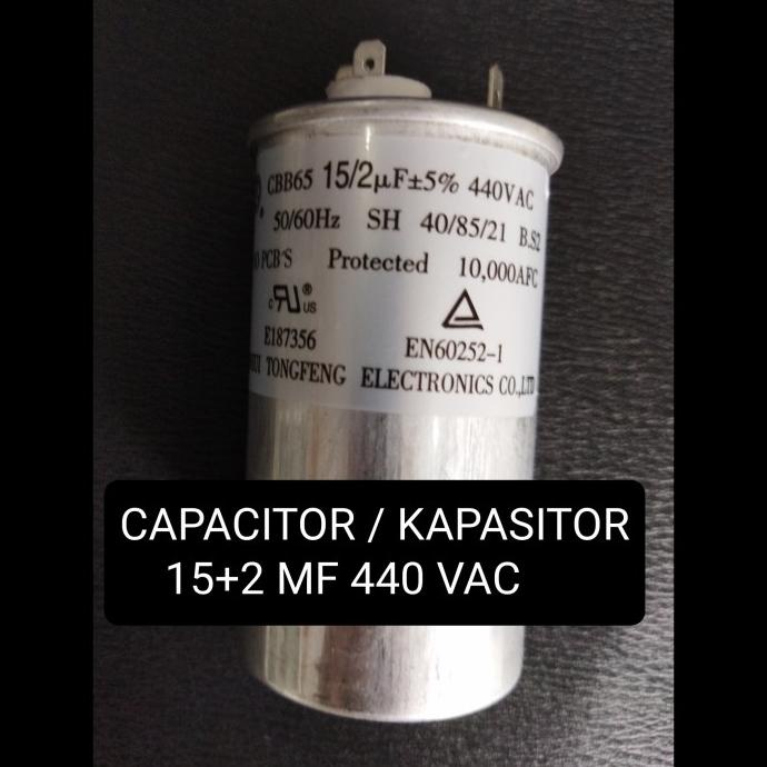 """] CAPACITOR AC PANASONIC KAPASITOR AC 15+2MF 440VAC UNTUK OUTDOOR AC