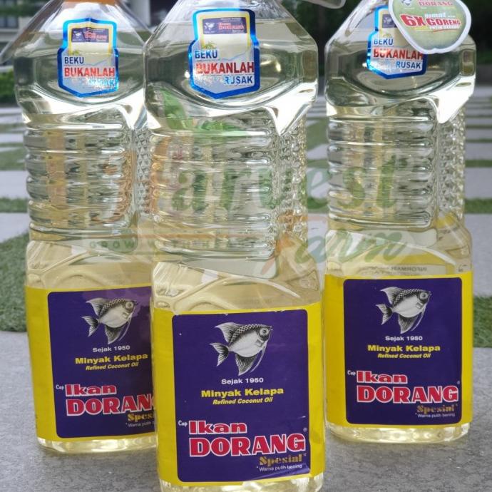 

Kualitas terbaik] Minyak goreng kelapa spesial (coconut oil) Cap ikan dorang - 2 liter