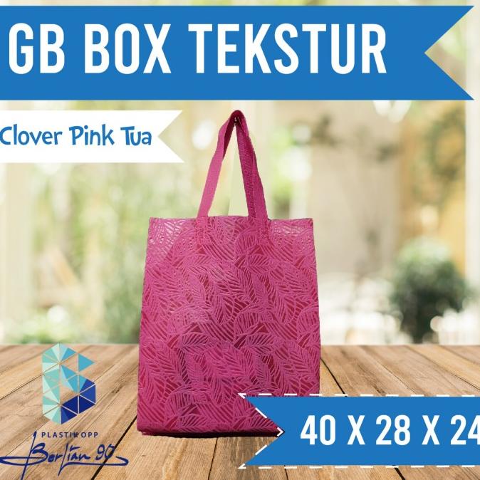 

<<<<<] Goodie Bag 40 x 28 x 24 / Tas Spundbond alas kotak tekstur