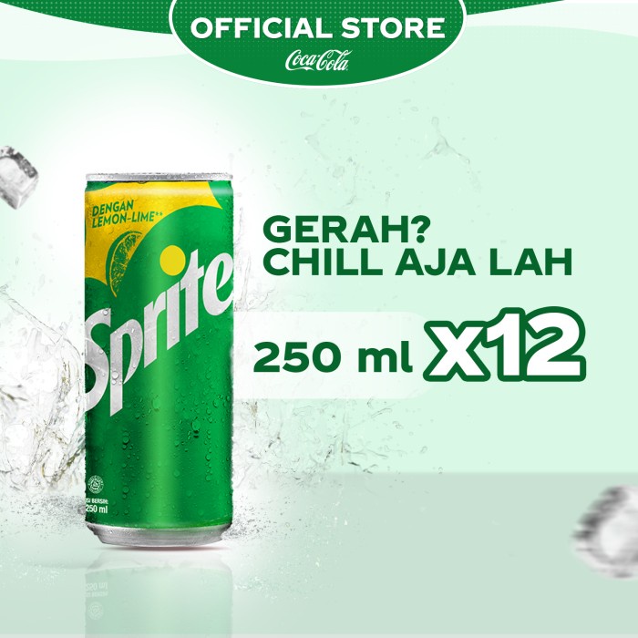 

Sprite Lemon Lime Minuman Soda - Kaleng 250ml - x12 Pcs