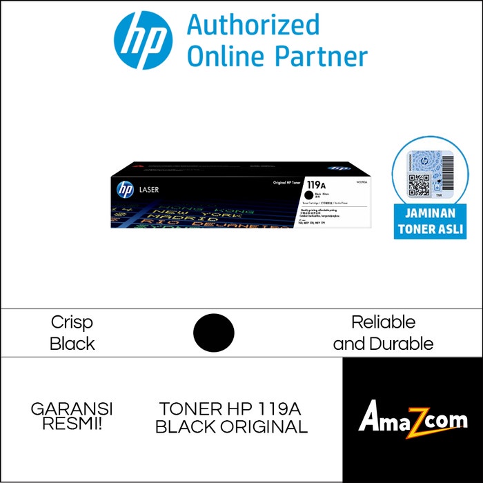 Terlaris Hp 119A Black Laserjet Toner Cartridge (W2090A)