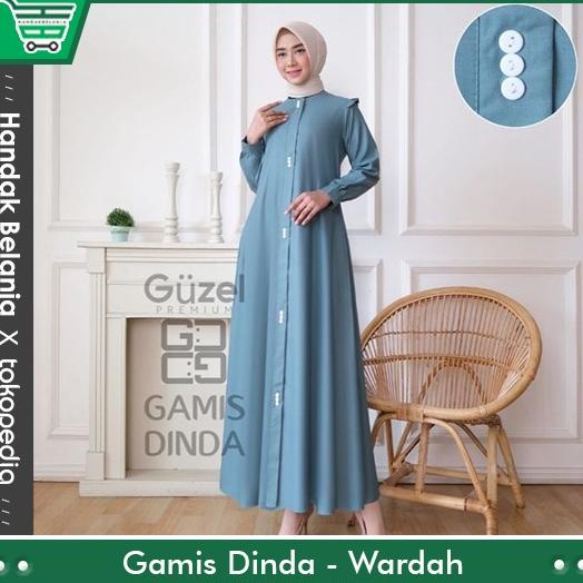 BAJU GAMIS DINDA GUZEL PREMIUM POLOS BAHAN KATUN TOYOBO ORIGINAL GUZEL