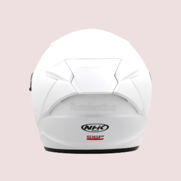 Nhk S1Gp Pro White Glossy Solid Helm Half Face S1-Gp White Glossy