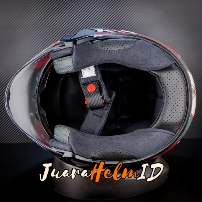 Kyt Helm Nfj Xavi Sakura / White Red / Half Face Double Visor