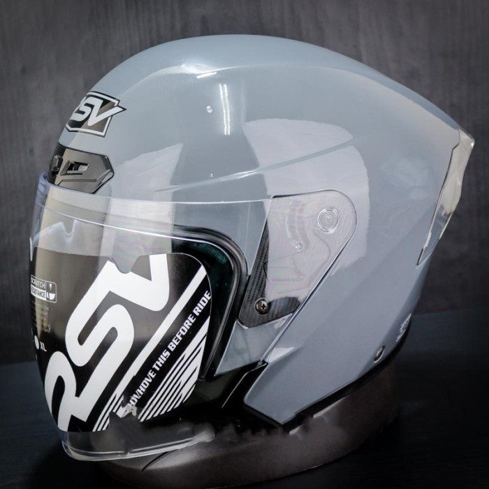 Rsv Helm New Windtail 2.0 Solid Platinum Grey Single Visor