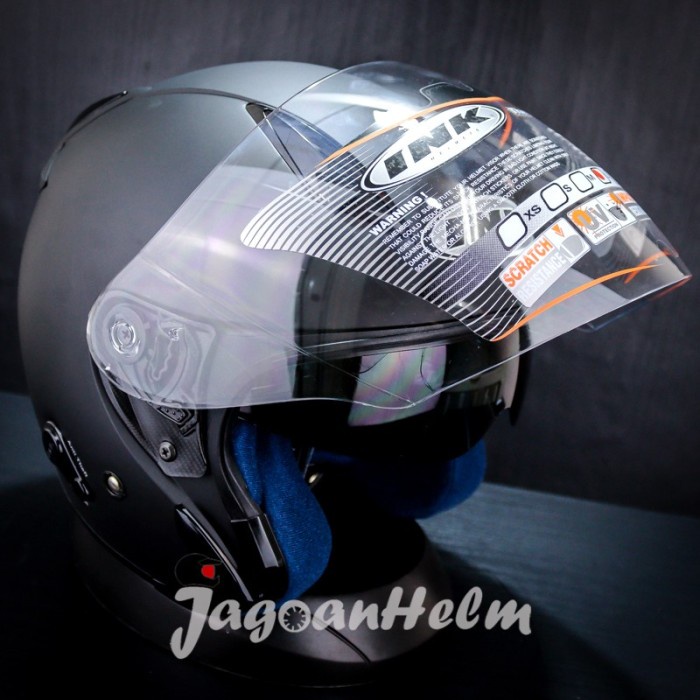 Ink Helm Metro 2 Solid Black Doff Double Visor