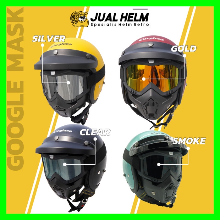 Helm Cargloss + Google Masker / Helm Google Mask