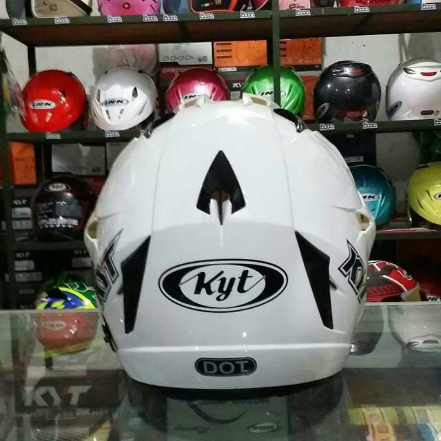 Helm Kyt Scorpion King R Solid Wh/Bk Gloss