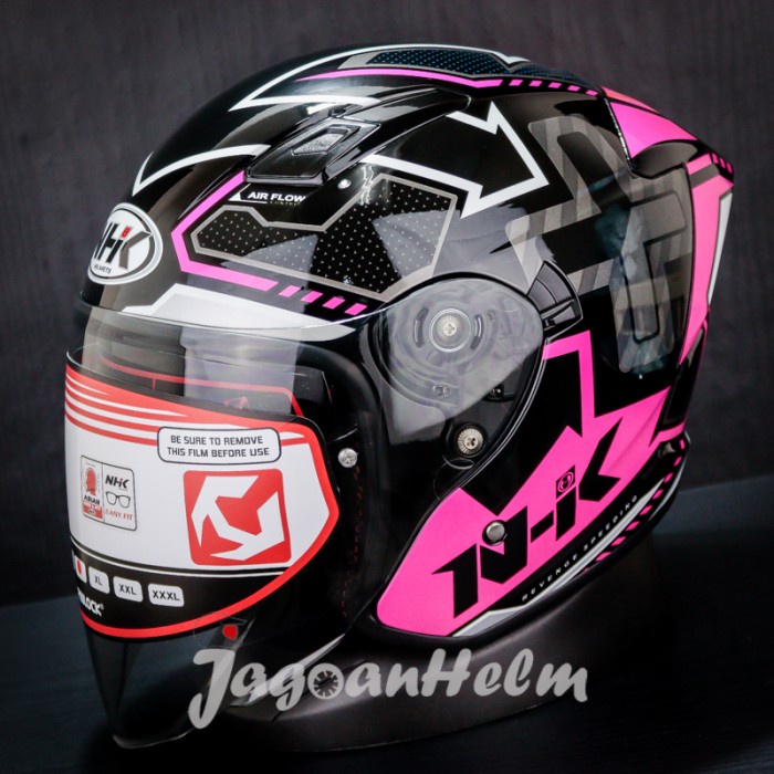 Nhk Helm S1 Gp Pro Revenge Speed Black Pink Gppro Double Visor