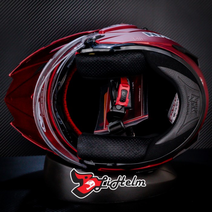 Nhk Aviator Helmet Aviator Solid Royal Red Doff Double Visor