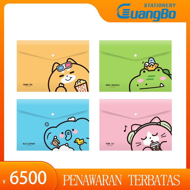 

Guangbo Tas arsip kartun tas arsip siswa plastik kanto