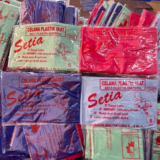 Ready?? celana plastik popok bayi diapers anak ikat dan benik setia bisa dicuci ulang isi 5 Best Pro