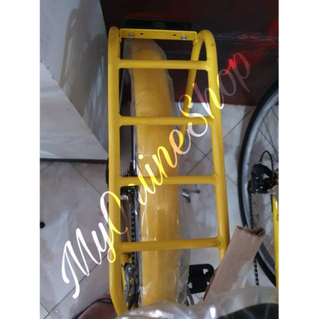 ' spon saddle carrier sepeda polygon sierra / lovina / nevada / oosten jok busa boncengan belakang