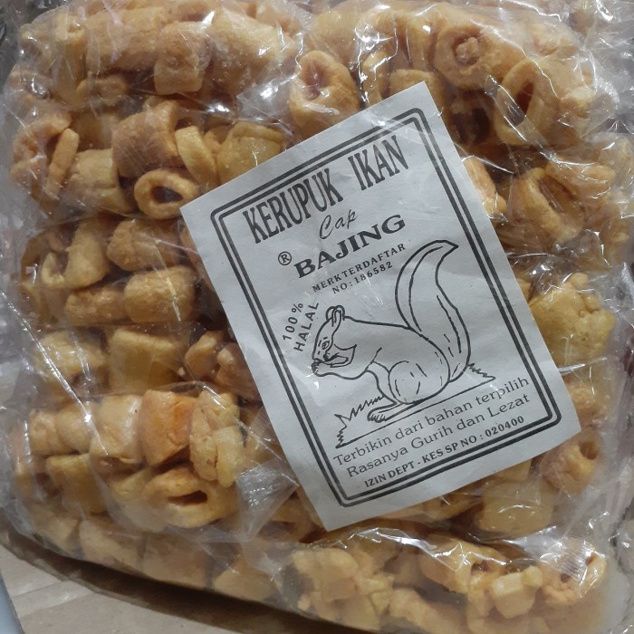 

' kerupuk ikan cap bajing/kerupuk bolong 1pack