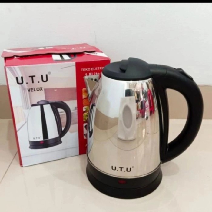 Teko / Ceret Listrik Stainless Utu Velox 1.8 Ltr