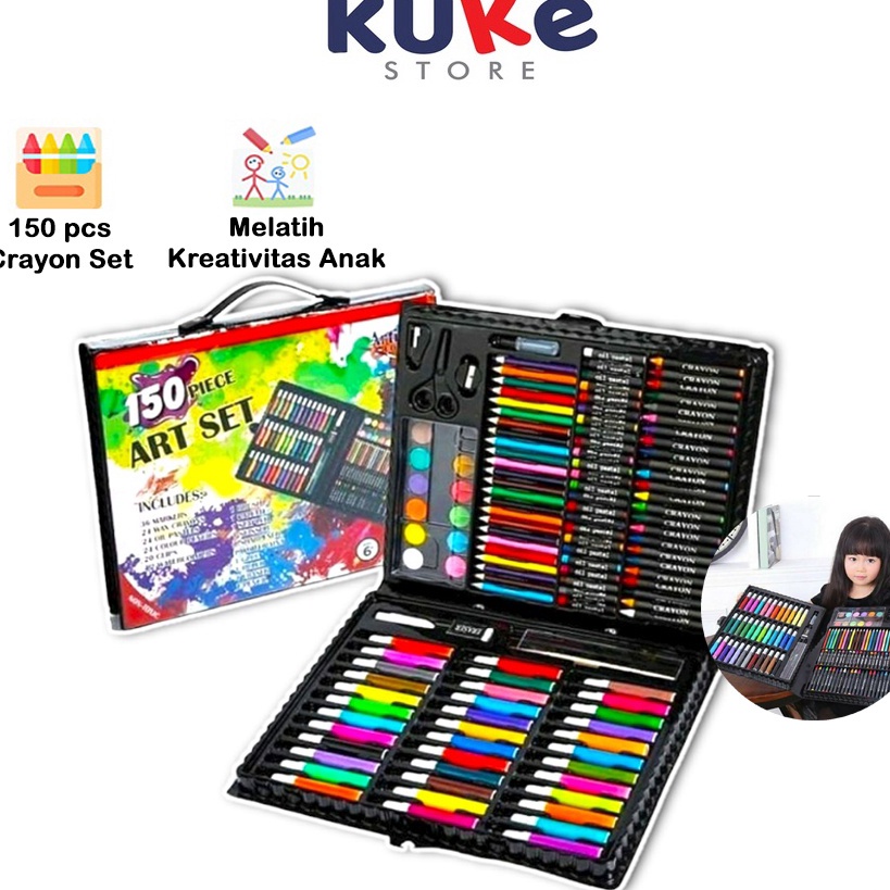 

Stock ready5m0La KUKE ART SET 150 & 208 PCS CRAYON KRAYON FULL SET 150 & 208 PCS PERALATAN GAMBAR LUKIS PENSIL WARNA 1 SET COLOURING PENSIL