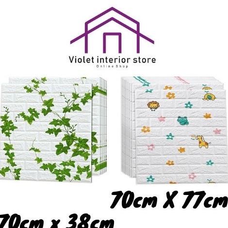 ➹→❆❂ (COD) Wallpaper Sticker 3D Foam - Wallfoam Dinding Rumah Murah (Seri K) Motif Anak