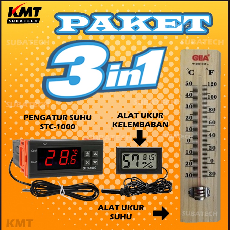 Hot Sale.. Paket Thermostat Termostat Digital STC-1000 Termometer Higrometer Thermometer Hygrometer 