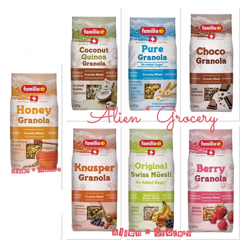 

Falia Granola Choco Berry Crunch Coconut Quinoa Honey Pure Swiss Muesli No Sugar 375Gr 500Gr