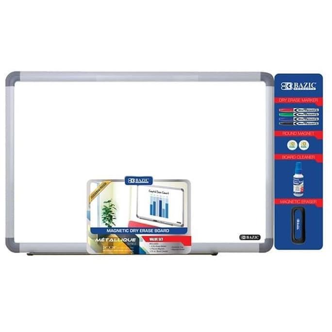 

!!!!!!] Papan Tulis Whiteboard Magnet Bazic 60X90cm
