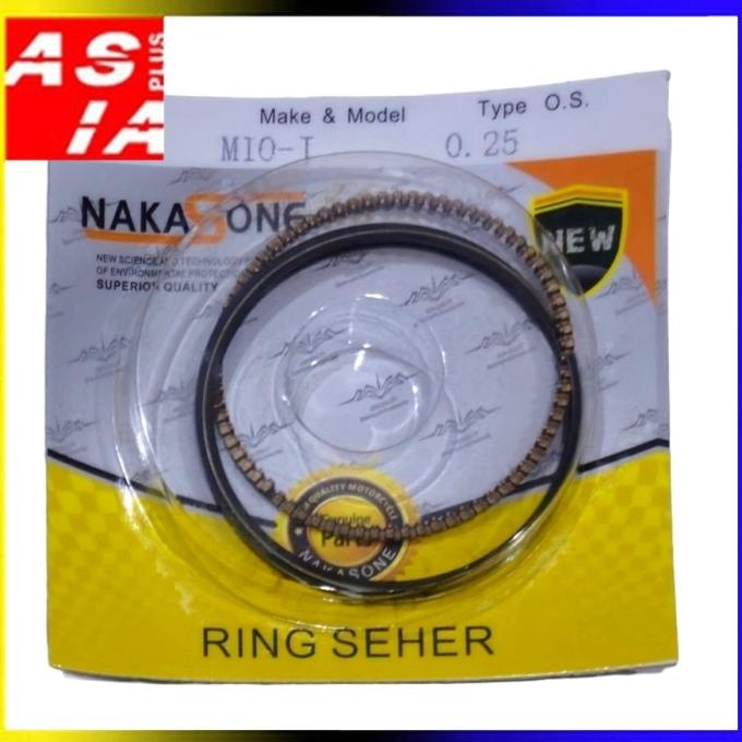 Ring Seher Piston Nakasone J7K Variasi Sepeda Motor Racing 0.25 Mio J Original