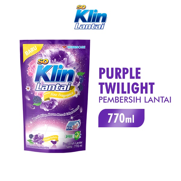 Soklin Pembersih Lantai Purple Twilight Pouch 770 ml