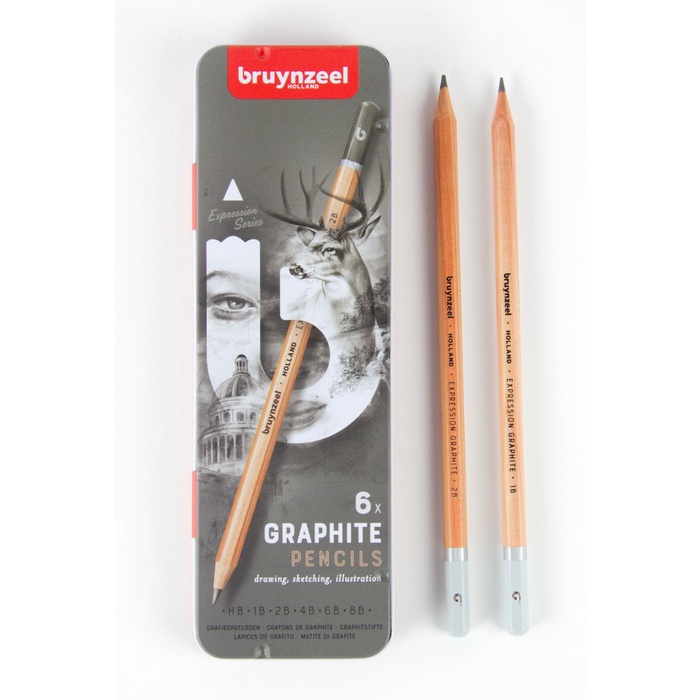 

Bruynzeel Expression Graphite Pencils Tin 6 Bestseller Paint