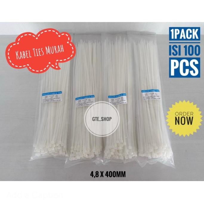 

Kualitas terbaik] Kabel Ties 40cm (400mm)PROMO TERMURAH Cabel Tie Putih dan Hitam