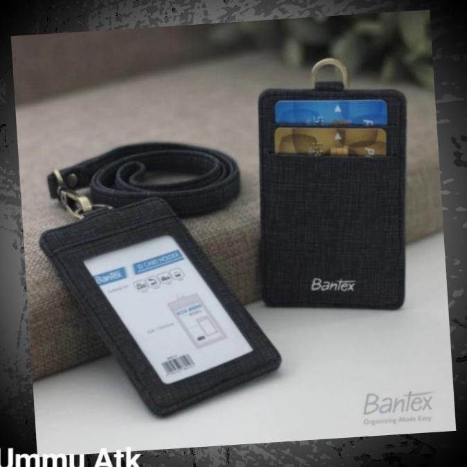 

langsung order saja] Name tag bantex id card holder kulit black