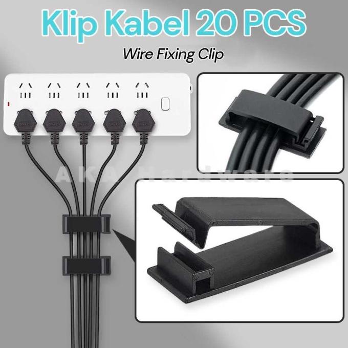 

~@~@~@~@] UXCL Klip Kabel Tempel Wire Fixing Clip 20 PCS - FC30