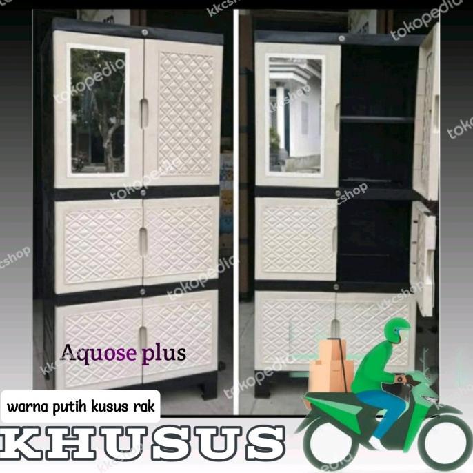 @@@@] Lemari Pakaian Plastik Jumbo Aquose plus kaca kusus sby
