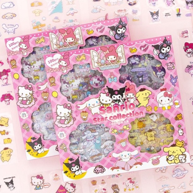 

XWSH0993 Stiker Sanrio 100 Pcs Sticker Journal Kuromi Cinnamoroll Melody Murah Grosir Jakarta Ready Stok