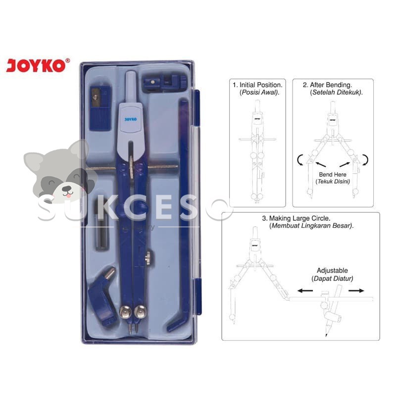 

Joyko Jangka Math Set Ms-414 / Jangka Set Lengkap 1 Set 6Pcs