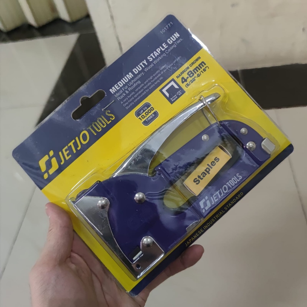 

Jetjo Stapler Gun Taer / Staples Kayu Dan Triplek 3 In 1/ Lakoni Pro
