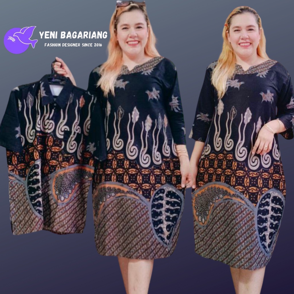 Dress Wanita Terbaru 2023 Korean Style Kondangan Longdress Busui Cewek Kekinian Baju Batikk Lengan P