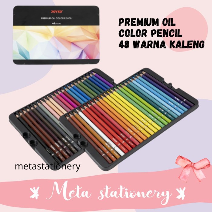 

Terlaris Premium Oil Color Pencil / Pensil Warna Cp-Tc126 48 Warna Joyko