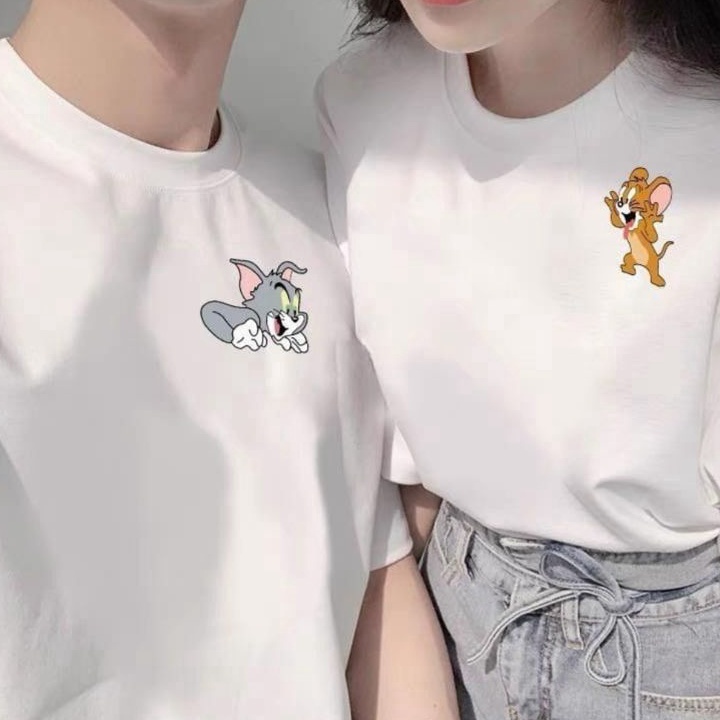 Terlaris dan Termurah KAOS ATASA KEREN / BAJU COUPLE kucingtikus SIMPLE / KAOS PASANGAN SIMPLE / KAO