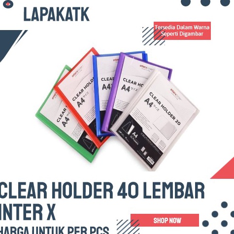 

RRKG6696 INTERX CLEAR HOLDER A4 40 LEMBAR INTER X