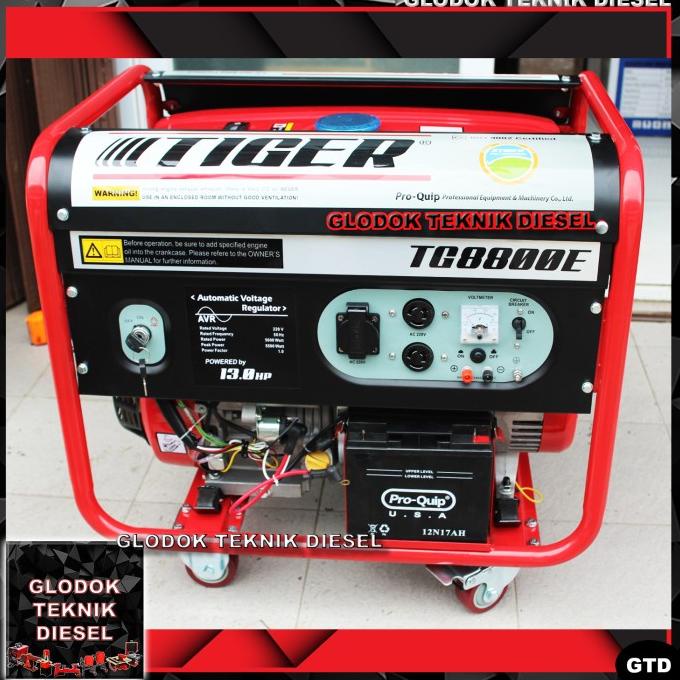 Genset Bensin Starter 5000 Watt W Generator Listrik Kualitas Terbaik Genset