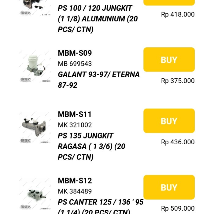 Master rem rumah sentral rem central bm assy galant gallant hiu best deal