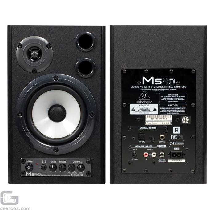 TER-UPDATE BEHRINGER MS40 SPEAKER MONITOR (PAIR) #ORIGINAL