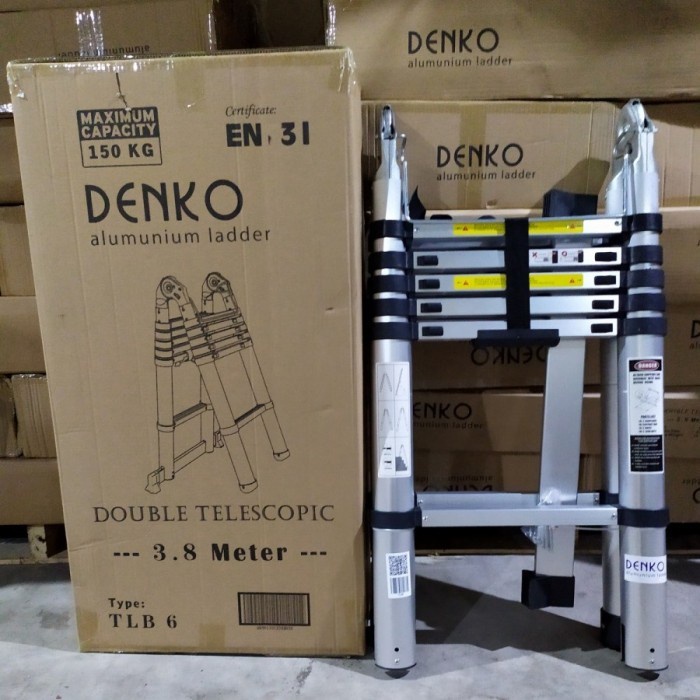 Terlaris Tangga Double Teleskopik Denko Tlb8 Telescopic Ladder 2X8 Steps 5M