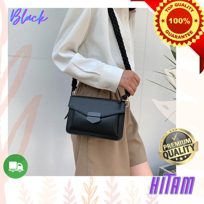 Tas Selempang Wanita Slempang Cewek Import Model Elegan - Hitam