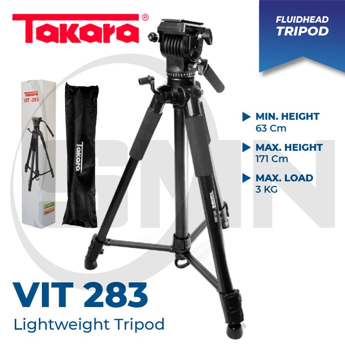 TRIPOD TAKARA VIT 283 PROFESSIONAL PHOTO VIDEO TRIPOD DSLR KAMERA