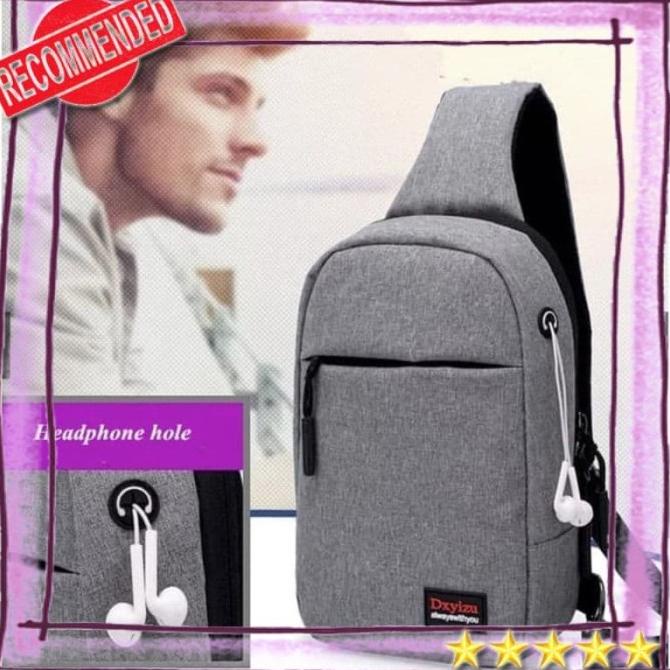 tas selempang pria wanita tas selempang kulit pria simple Jack kanvas