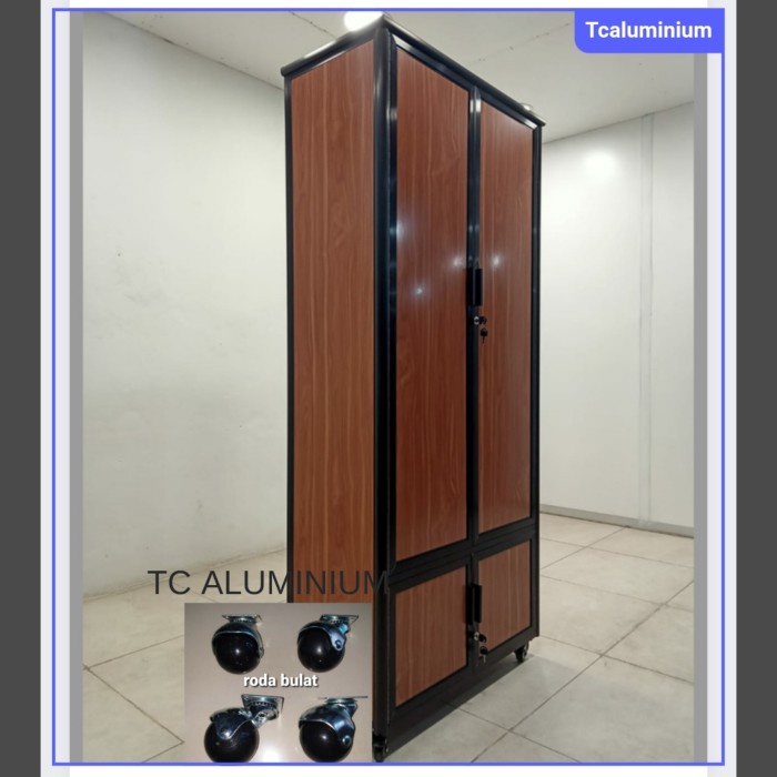 Acp 75X38X179 Lemari Sepatu Helm Rak Aluminium Hollow 20U Coklat 8/1