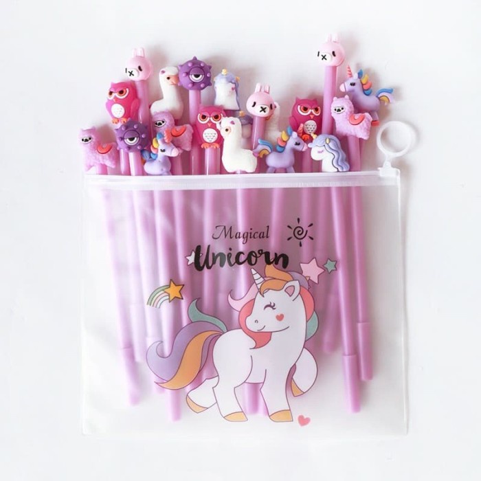 

10Pcs Karakter Purple Free Tempat Pensil Unicorn Pvc Bd0012