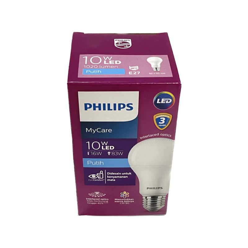 PHILIPS Lampu LED MyCare 10W Putih Bohlam LED Bulb My Care 10 Watt CDL / MYCARE PHILIPS / PHILIPS MY